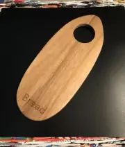 Bloomingville Beautiful Laser Cut Acacia Wood “Bread” Cutting Board - Never Used
