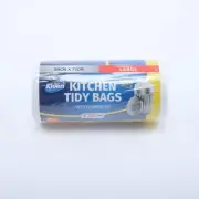 Xtra Kleen Bin Liner Kitchen Tidy Garbage Bag with Handle, White, Large, 35 L...