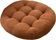 Floor Pillow, Round Seat Cushion, Floor Cushion Seating for Adults Kids, Tufted Corduroy Floor Cushions for Living Room Tatami (Coffee)