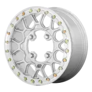 15x6 KMC Powersports KS435 GRENADE BEADLOCK Raw Mach Forged Wheel 4x156 (38mm)