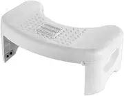 Toilet Stool, Potty Poop Stool, Folding Squatting Toilet Stool, Foldable Stepstool for Adults, Kids, Elderly & Pregnant, Suitable for Kitchen, Bathroom （White