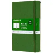 Moleskine Two-Go Medium Ruled/Plain Notebook Green
