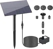 5W 5V Solar Power Panel Water Pump Garden Decoration with Stake Solar Panel Water Pump Watering System Energy Saving 180L/h Kits for Fish