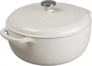 LODGE INLODGE.EC7D13, Cast Iron Enamel Cookware, Inoxidable, Oyster White