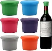 6 Pack Silicone Wine Bottle Caps，Colorful Wine Corks Sealer Stoppers，Reusable Beer Bottle Stopper Replace Bottle Stoppers for Corks to Keep Wine Fresh