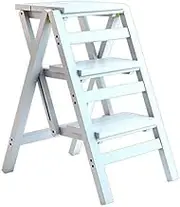 Step Stool Folding Bamboo Creative Multi-Function Household Ladder/High Stool/Bar Chair/Bed Table/Shelf/Flower Stand, 2/3/4 Layers