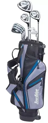 New Tour Edge Golf LH HL-J 5X2 8 Piece Junior Set Blue Ages 11-14 (Left Handed)