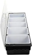 Kichvoe Chilled Garnish Stations Box Dog Fruit Box Condiment Serving Tray Condiment Organizer bar Condiment Tray Snack Serving Tray Chilled Trays for Food Fruit Tray Spice Rack Convenient