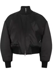 Alexander Wang Padded Satin Bomber Jacket - Black - M (UK12 / M) M (UK12 / M)