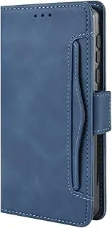 [HualuBro] Oppo A16S / A54S / A16 Case, Magnetic Full Body Protection Shockproof Flip Leather Wallet Case Cover with Card Holder for Oppo A16S / A54S / A16 Phone Case (Blue)