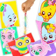 6 Sand Art Pictures Kit Sand Painting Kids Сolor Sand Art Sheets Peel and Stick