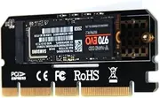 M.2 SSD PCIE Adapter Aluminium Alloy Shell LED Expansion Card Computer Adapter Interface M.2 NVMe SSD NGFF to PCIE 3.0 X16 Rise