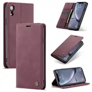CaseMe iPhone XR Classic Folio Leather Case Cover Apple iPhoneXR Skin [Wine]