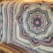 Stunning Design Blanket - Throw - Afghan - Crocheted - Handmade