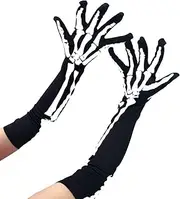 [Aniler] Men's and Women's Skeleton Halloween Cosplay Gloves