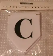 White with black letters ~ Congratulations Banner ~ New