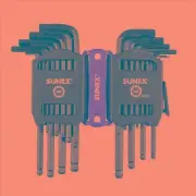 Sunex 98526BL Sae/metric 26 Piece Ball End Long Arm Hex Key Set, 2mm-10mm,