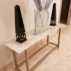 24"x18" Rectangle Rose Quartz Coffee Tabletop Elegant Console Table Hallway Deco