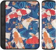 Goldfish Lucky Japanese 2 pcs Shoulder Strap, Stop seat Belt Cutting into Neck, seat Belt Cover pad for Adults for Van Truck Bag