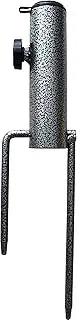 AMMSUN Adjustable Portable Umbrella Base, Heavy Duty Ground Steel Umbrella Stand Outdoor Base Parasol Stand, Rod Holder, Safe for Strong Winds
