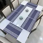 Cotton Washable Dining Table Mats (Blue) 6 Pieces