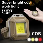 Super Bright Rechargeable COB LED Work Light Lamp Flashlight With Magnetic Base