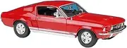 Scale Finished Model Car 1:18 1967 for Ford Mustang GTA Fastback Alloy Sport Car Model Diecast Metal Classic Racing Car Model Miniature Replica Car(Red)