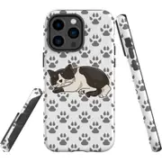 For iPhone 14 Pro Max Case Tough Protective Cover, Tuxedo Cat