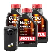 3L Motul 8100 X-MAX 0W40 Wix Filter Motor Oil Change Kit API SN