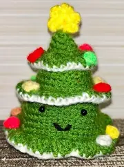 CROCHETED 7" CHRISTMAS TREE PLUSHY *FREE SHIPPING*