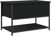 Storage Bench Black 70x42.5x47 cm Engineered Wood | Entryway Bench with Storage | Space-Saving Solution for Hallway, Living Room | Durable & Stylish Design