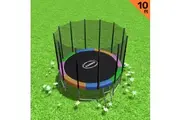 Kahuna Blizzard 10ft Trampoline with Net- Rainbow