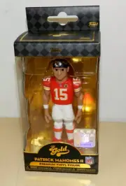 PATRICK MAHOMES CHIEFS GOLD FIGURE NEW SEALED 5" NFL QB FUNKO SUPERBOWL #15