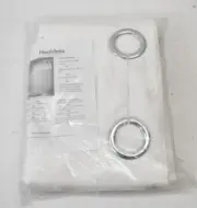 Pique Waffle White Hookless Shower Curtain Vinyl 71" x 77" Bathware 774