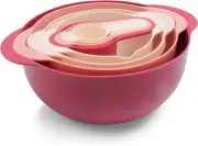 8 Piece Nesting Bowls with Measuring Cups Colander and Sifter Set - Includes 2 M