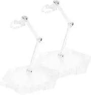 ORFOFE 2pcs Adjustable Model Display Shelf Figures Transparent Stands for Dolls for Home Store Collectibles Display
