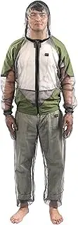 Mosquito Suit, Ultra-fine Mesh Breathable Mosquito Jacket with Hood & Gloves, Lightweight Full Body Mosquito Net Suit, Bug Suit for Men Women (L)