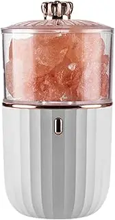 SENZZ Natural Salt Lamp, 1200mAh Built-in Battery, 2 in 1 Salt Rock Lamp, USB Himalayan Salt Lamp, Salt Lamp Air Purifier with 7 Colors Changing Glows LED Bulb for Desk Home Working