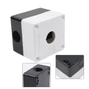 1 Button Hole 22mm Push Button Switch Box Control Station White and Black