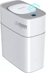 Bathroom Trash Can with Lid Automatic Garbage Can, 3 Gallon Slim Electric Waterp