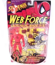 Vintage 1997 NEW Marvel SpiderMan Web Force Tank Attack Daredevil Action Figure