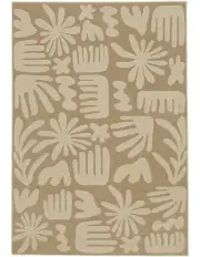 [Miss Amara] Murzuq Textured Abstract Neutral Washable Rug in Beige