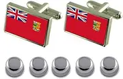 [Select Gifts] Shirt Dress Studs Red Ensign Militairy Canada Flag Cufflinks
