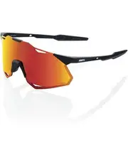 100% Hypercraft XS Sunglasses Soft Black Tack/Red Multilayer Mirror Lens