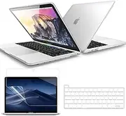 Compatible with MacBook Pro 13 inch Case M2 2023 2022 2021 2020 A2338 M1 A2251 A2289 A1706 A1708, YP Slim Hard Plastic Case&Keyboard Cover&Screen Protector (Crystal Clear)