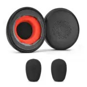 Soft Protein Ear Pad Mic Windscreens for Evolve2 55 Noise Isolation Comfort Fit