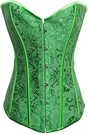 [SWEPER] Women's Bustier Corset Top - Gothic Corsets and Bustiers Women Green Bustier Corset Dress Burlesque Clothing Sexy Corselet Plus Size S-2Xl