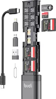 Cable lector de tarjetas SD multifuncional 9 en 1 y USB 3.0 TF/SD