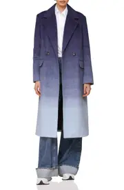 Avec Les Filles Double Face Ombré Coat in Navy Ombre at Nordstrom, Size Small