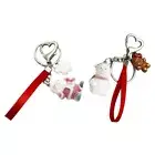 Festival Snowman Key Holder Plush Christmas Keychain Ornament for Handbag